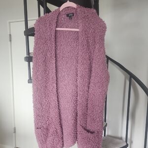 a.n.a Plush Pink Women's Cardigan Vest